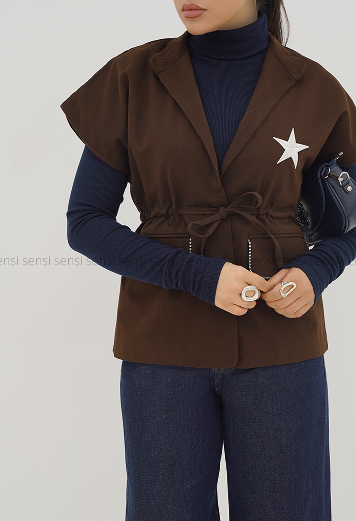 وست زنانه کتان آستر دارstarکد1007002